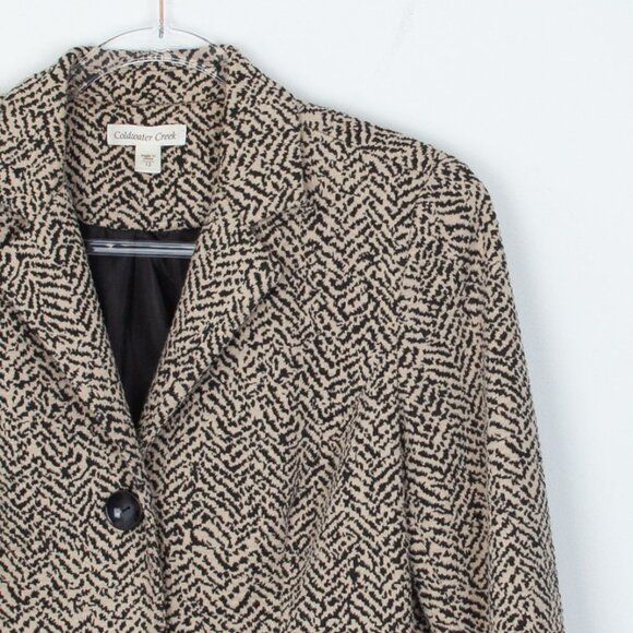 Coldwater Creek Womens Animal Print Single Breast Blazer Jacket Size 12 Chic - Picture 2 of 7